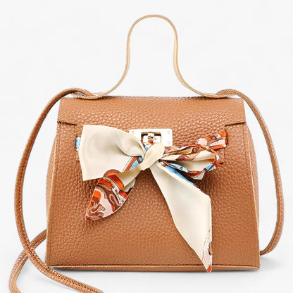 Tas Dames - Gestructureerd Model met Sjaaltje en Draaislot | Chic