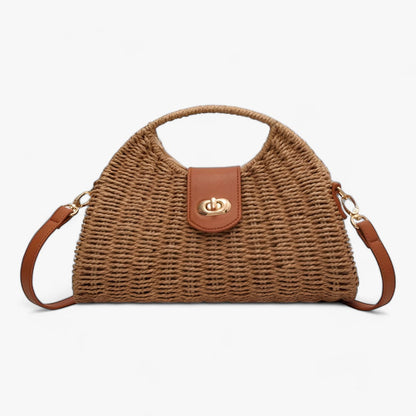 Tas Dames - Gevlochten Model met Draaislot en Schouderriem | Boho