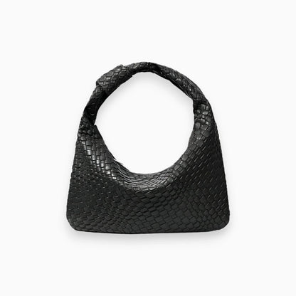 Tas Dames - Gevlochten Model met Knoophandvat en Rits | Casual