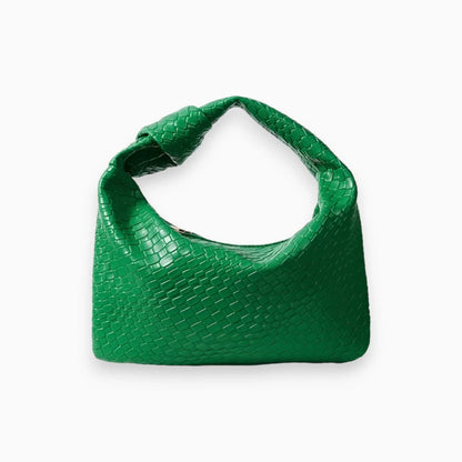 Tas Dames - Gevlochten Model met Knoophandvat en Rits | Casual