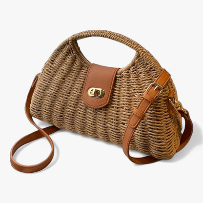 Tas Dames - Gevlochten Model met Draaislot en Schouderriem | Boho