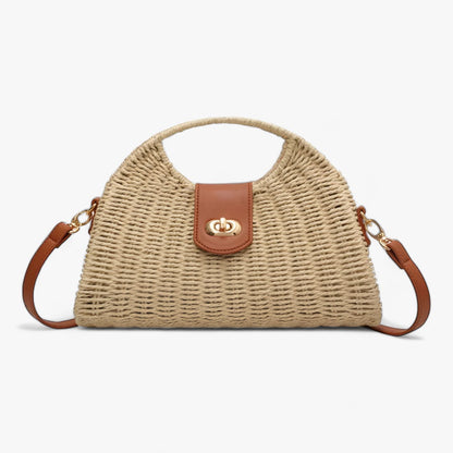 Tas Dames - Gevlochten Model met Draaislot en Schouderriem | Boho