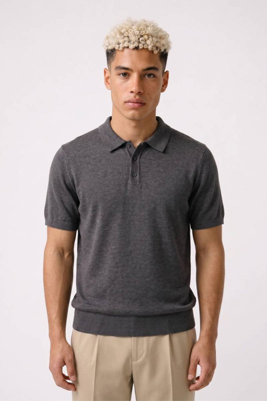 Polo Heren - Klassiek & Elegant | Korte Mouwen — Grijs