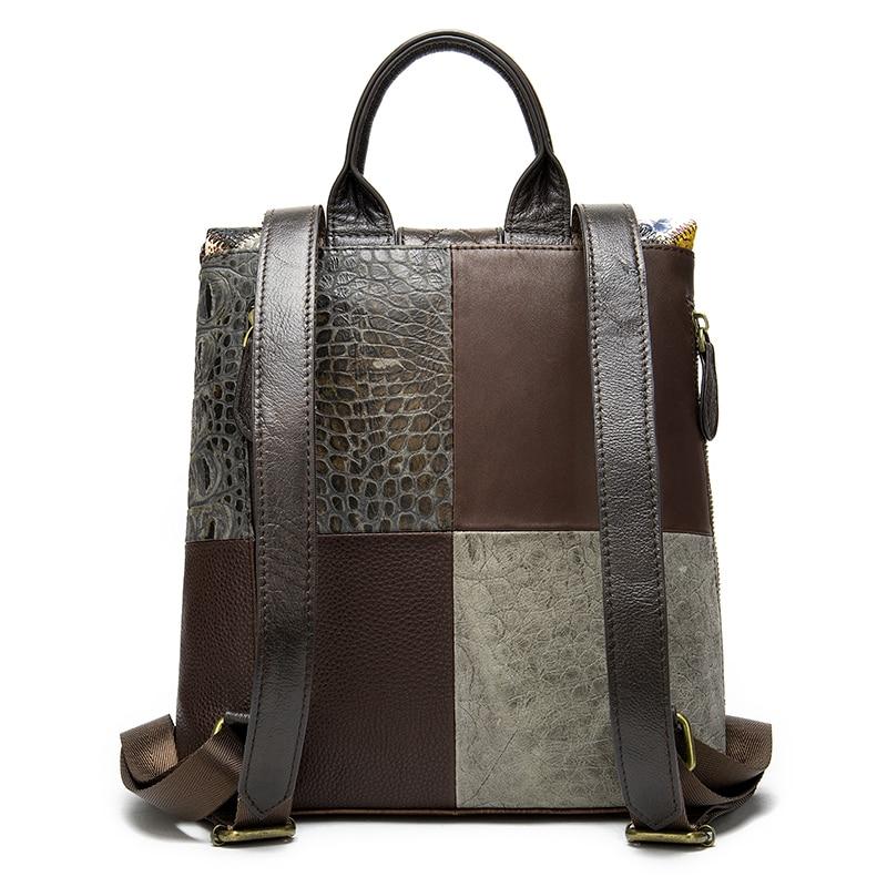 Rugzak Dames - Bohemien Patchwork met Draaislot en Topgreep | Casual