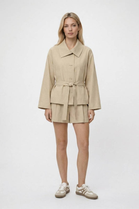 Set Dames - Klassiek Beige | Blazer & Korte Broek