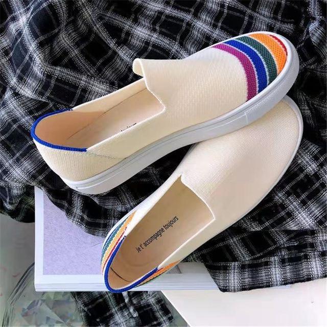 Sneakers Dames - Platte Instapper met Ronde Neus | Casual