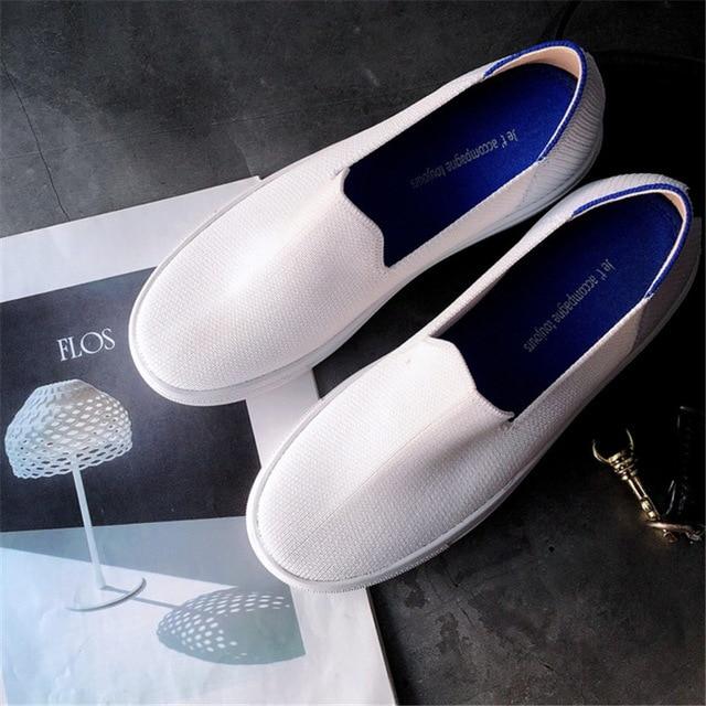 Sneakers Dames - Platte Instapper met Ronde Neus | Casual