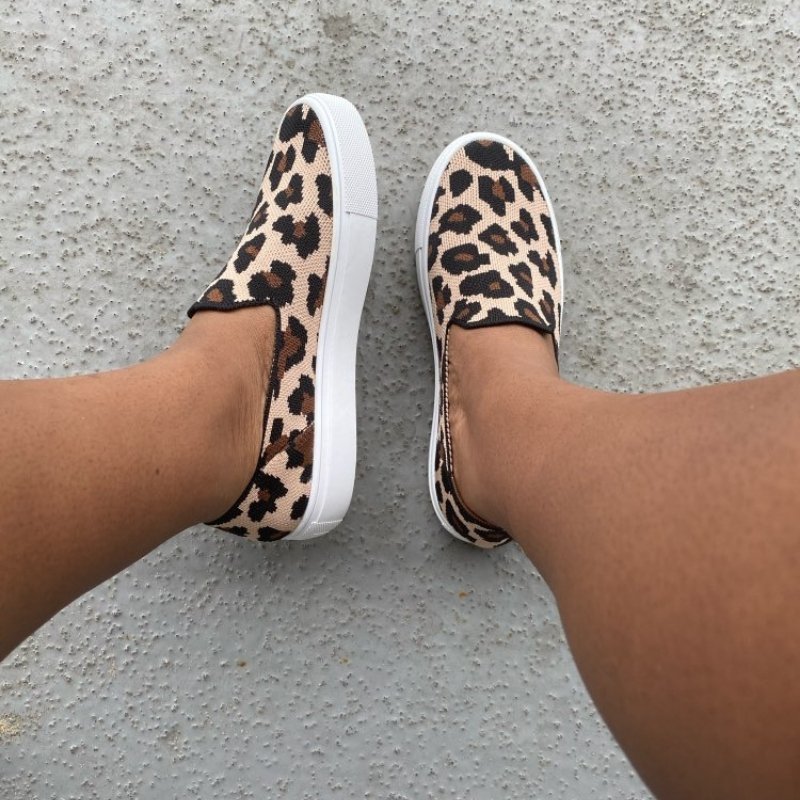 Sneakers Dames - Platte Instapper met Ronde Neus | Casual