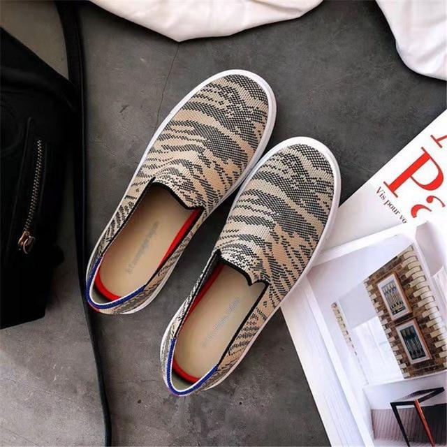 Sneakers Dames - Platte Instapper met Ronde Neus | Casual