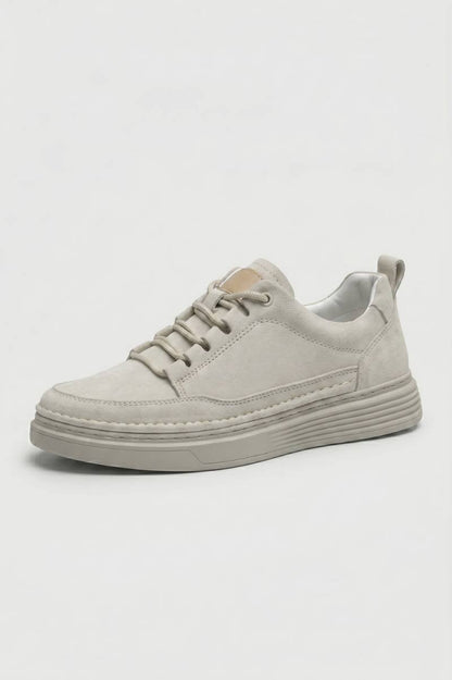 Sneakers Heren - Casual | Veters met Dikke Zool — Lichtgrijs