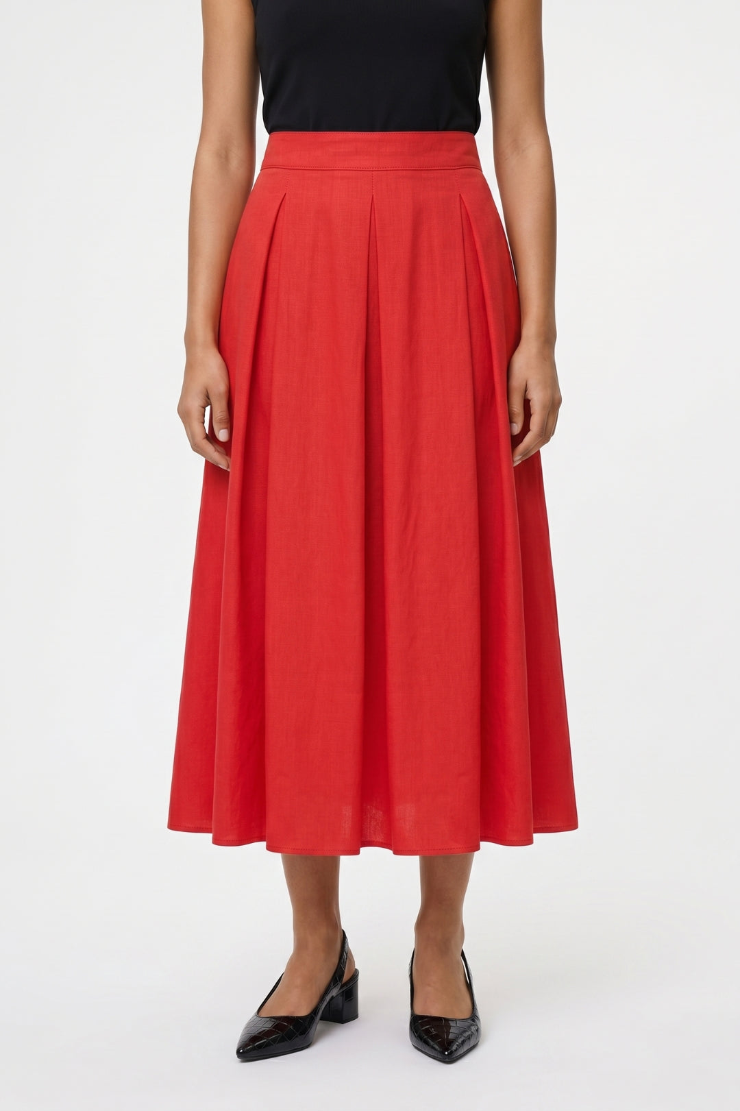 Midi Rok Dames - Elegant | Hoge Taille met Wijde Pasvorm