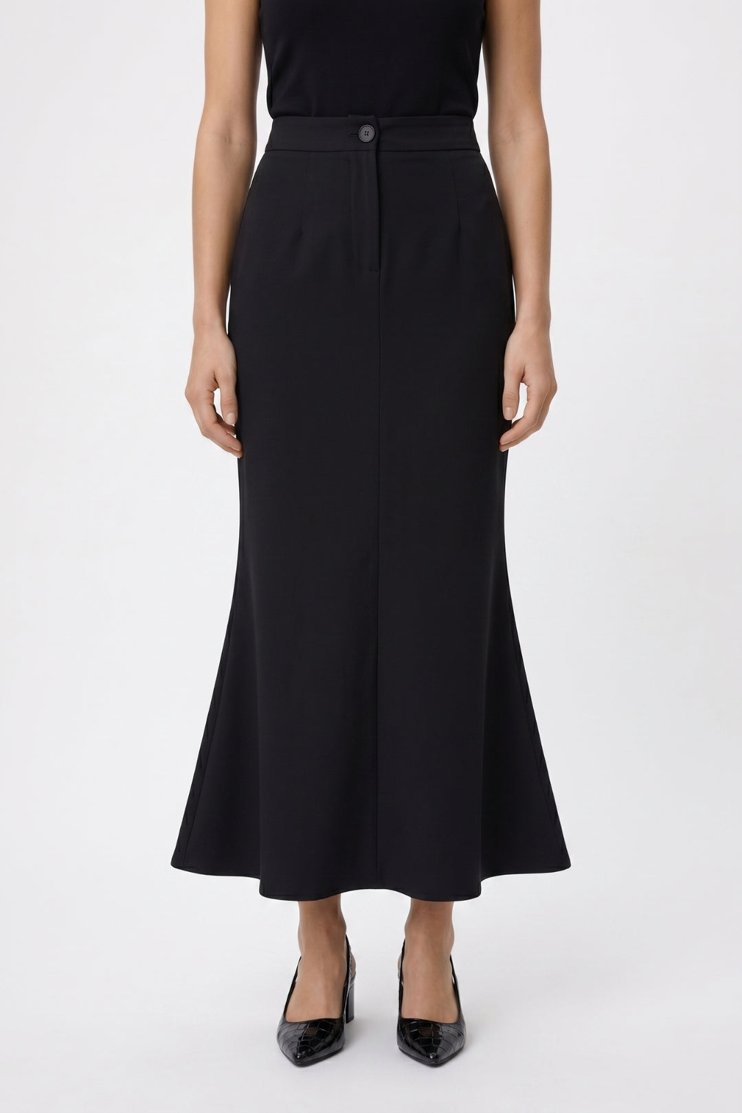 Maxi Rok Dames - Elegante Stijl | Hoge Taille met Knoop