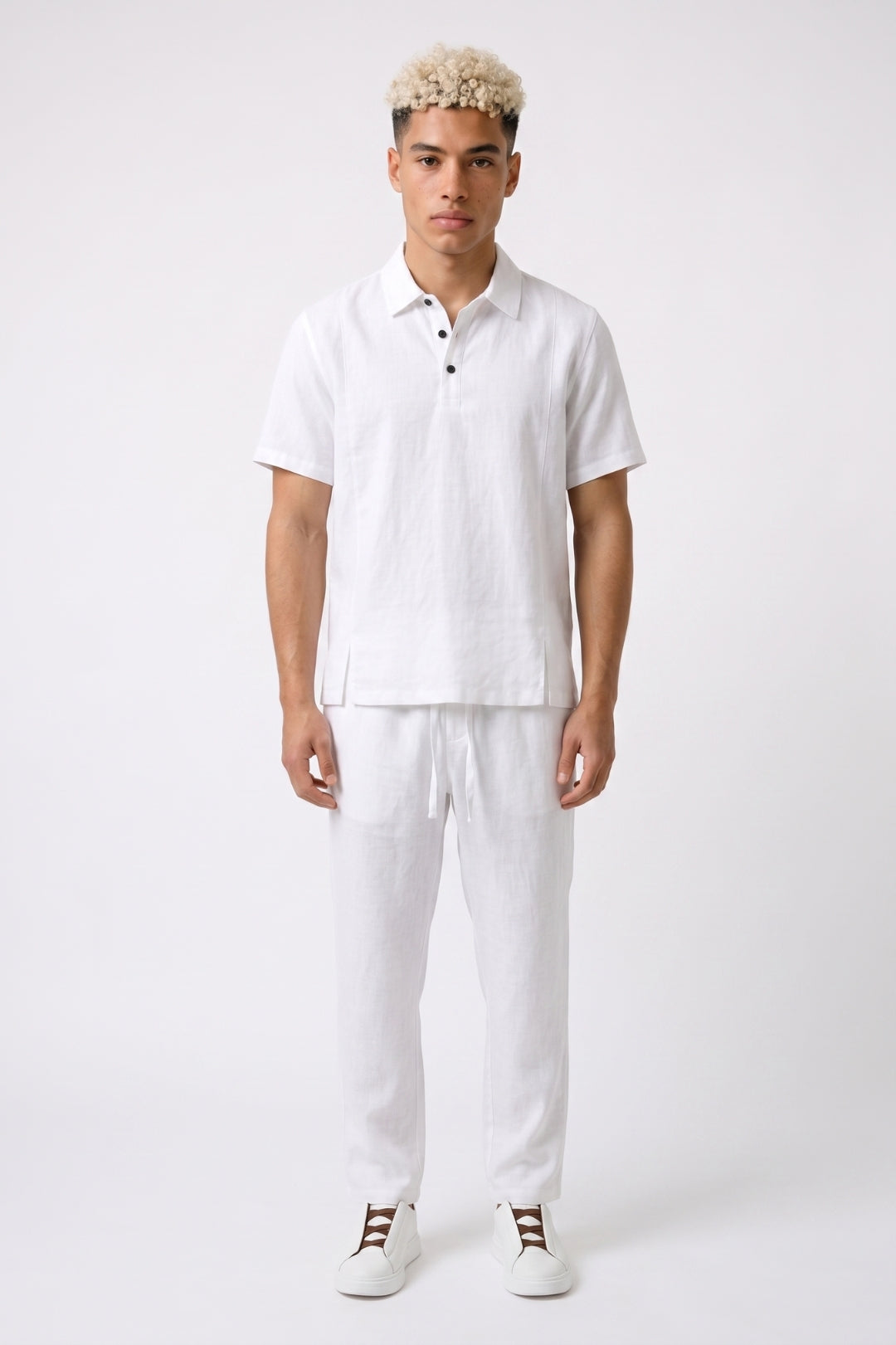 2-Delige Set Heren - Polo Stijl | Korte Mouwen met Rechte Broek