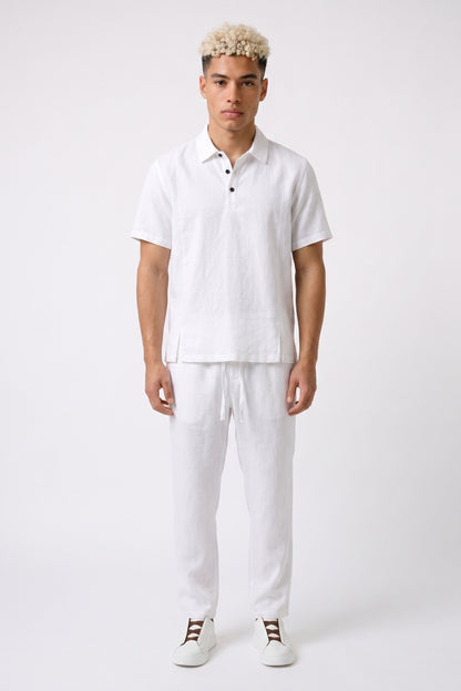 2-Delige Set Heren - Polo Stijl | Korte Mouwen met Rechte Broek