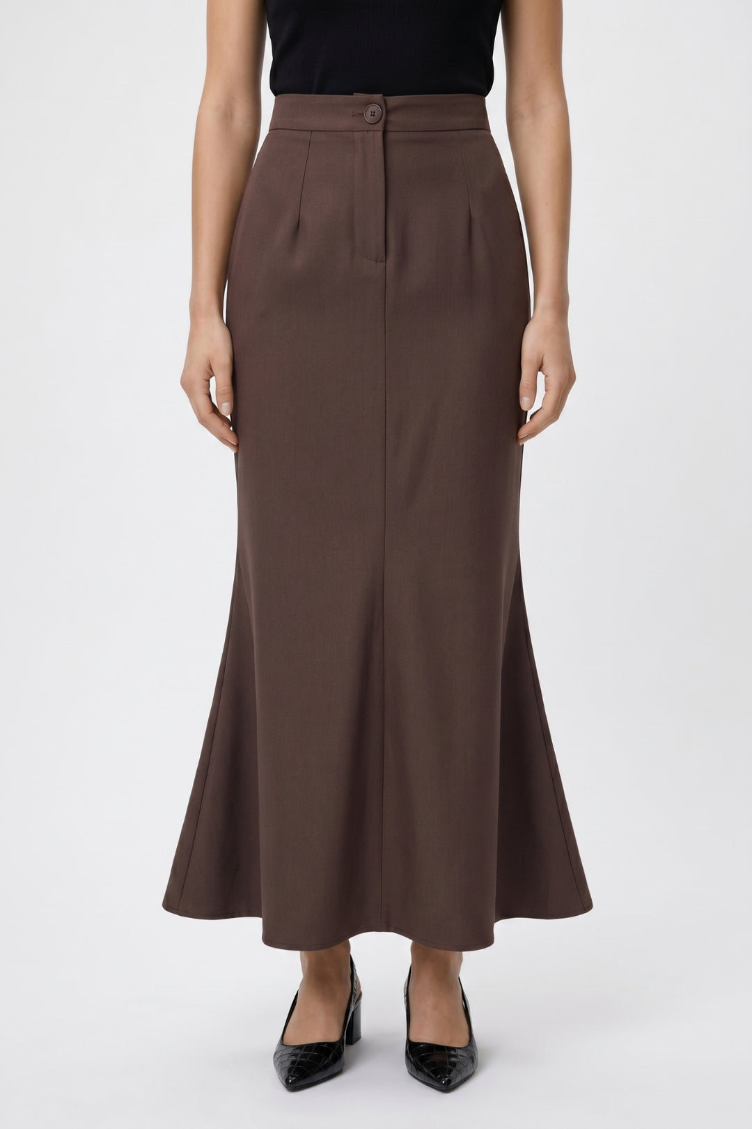 Maxi Rok Dames - Elegante Stijl | Hoge Taille met Knoop