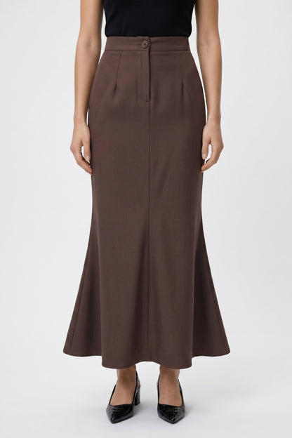 Maxi Rok Dames - Elegante Stijl | Hoge Taille met Knoop