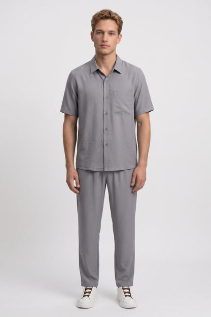 2-Delige Set Heren - Comfort | Overhemd met Rechte Broek