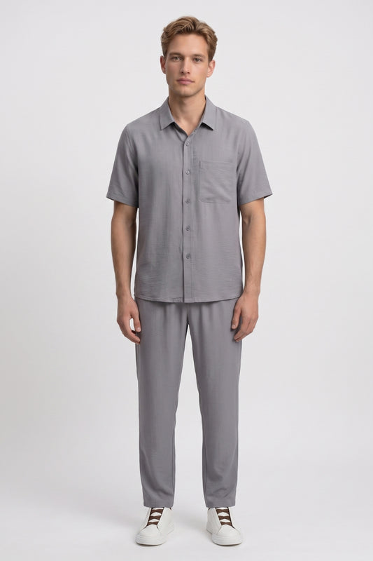 2-Delige Set Heren - Comfort | Overhemd met Rechte Broek