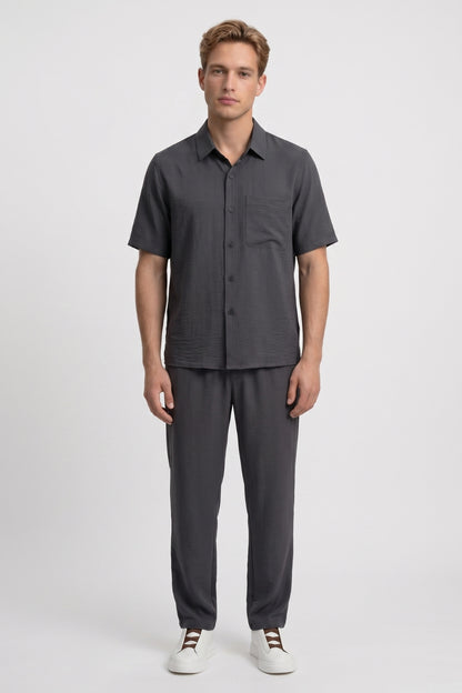 2-Delige Set Heren - Comfort | Overhemd met Rechte Broek