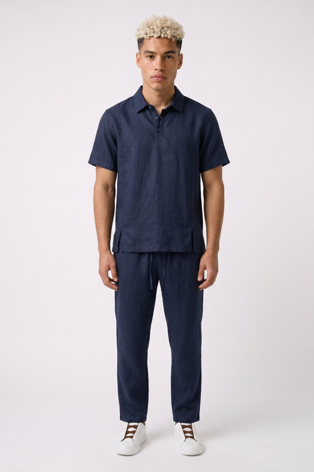 2-Delige Set Heren - Polo Stijl | Korte Mouwen met Rechte Broek