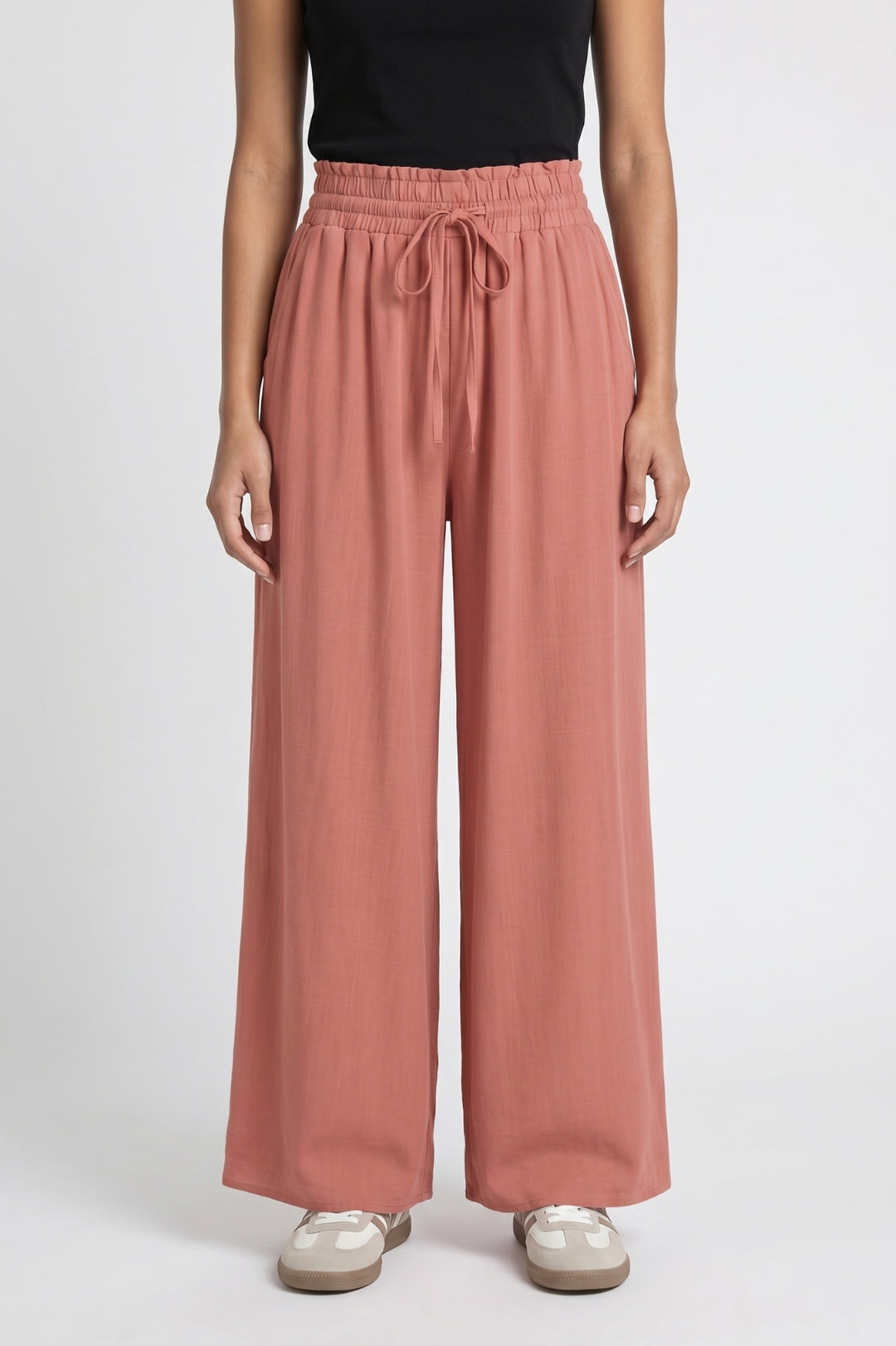 Wijde Broek Dames - Comfortabel | Trekkoord Palazzo Stijl
