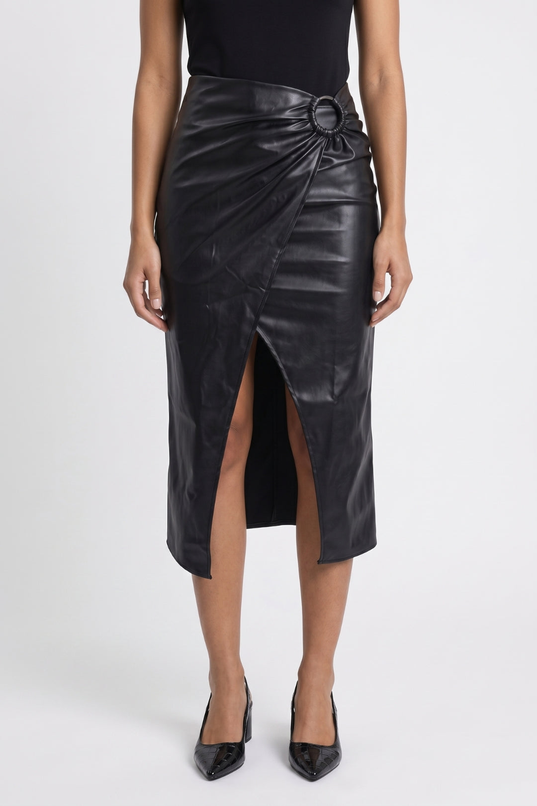Midi Rok Dames - Elegant | Ring Detail met Split