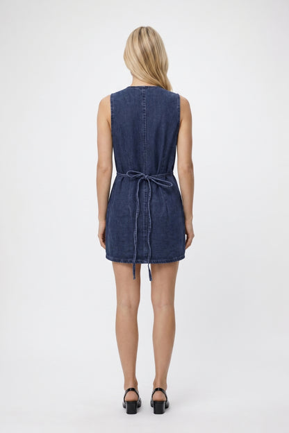 Mini Jurk Dames - Casual | Mouwloos met Knoopsluiting