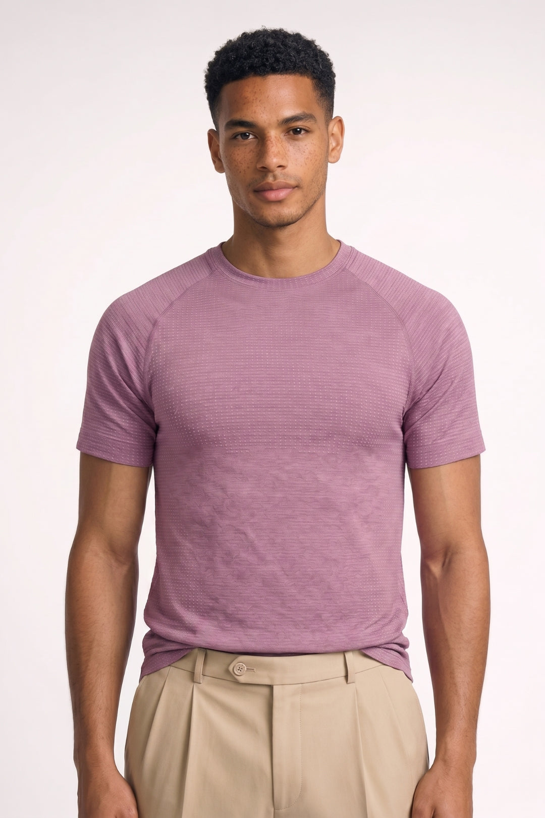 T-shirt Heren - Geribbeld | Ronde Hals met Korte Mouwen