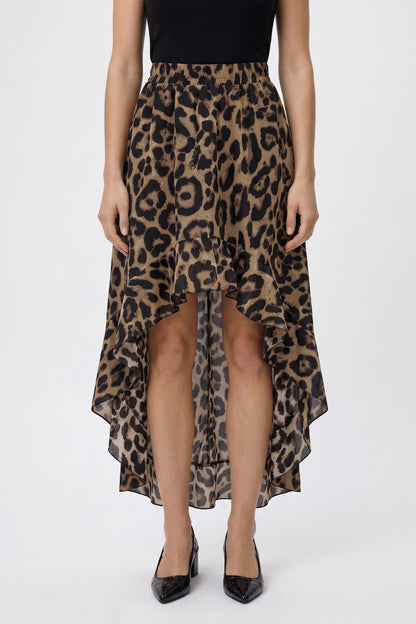 Midi Rok Dames - Asymmetrisch | Elastische Taille met Ruffle