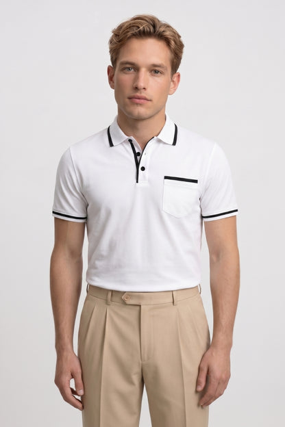 Polo Heren - Klassiek | Contrasterende Details met Zakje