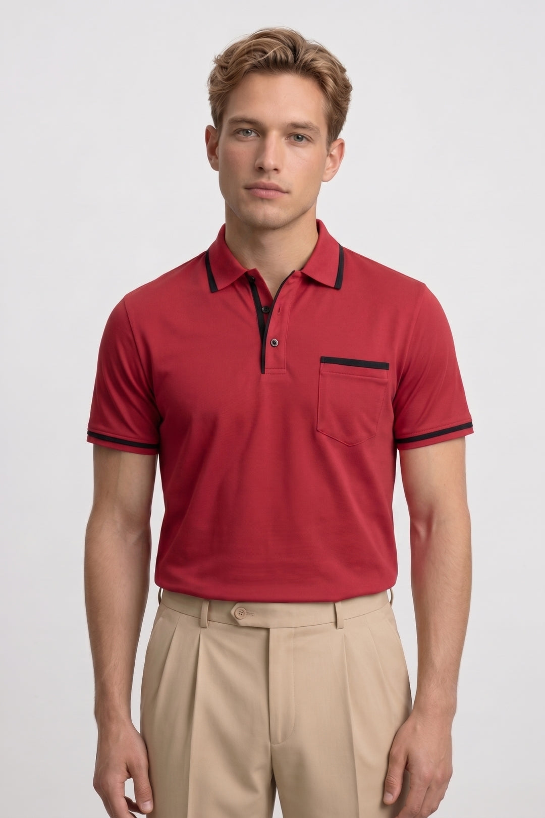 Polo Heren - Klassiek | Contrasterende Details met Zakje
