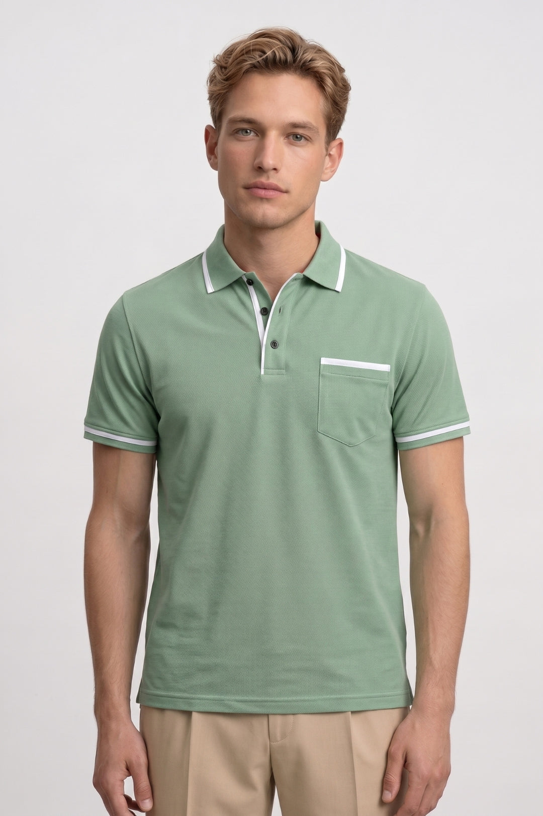 Polo Heren - Klassiek | Contrasterende Details met Zakje