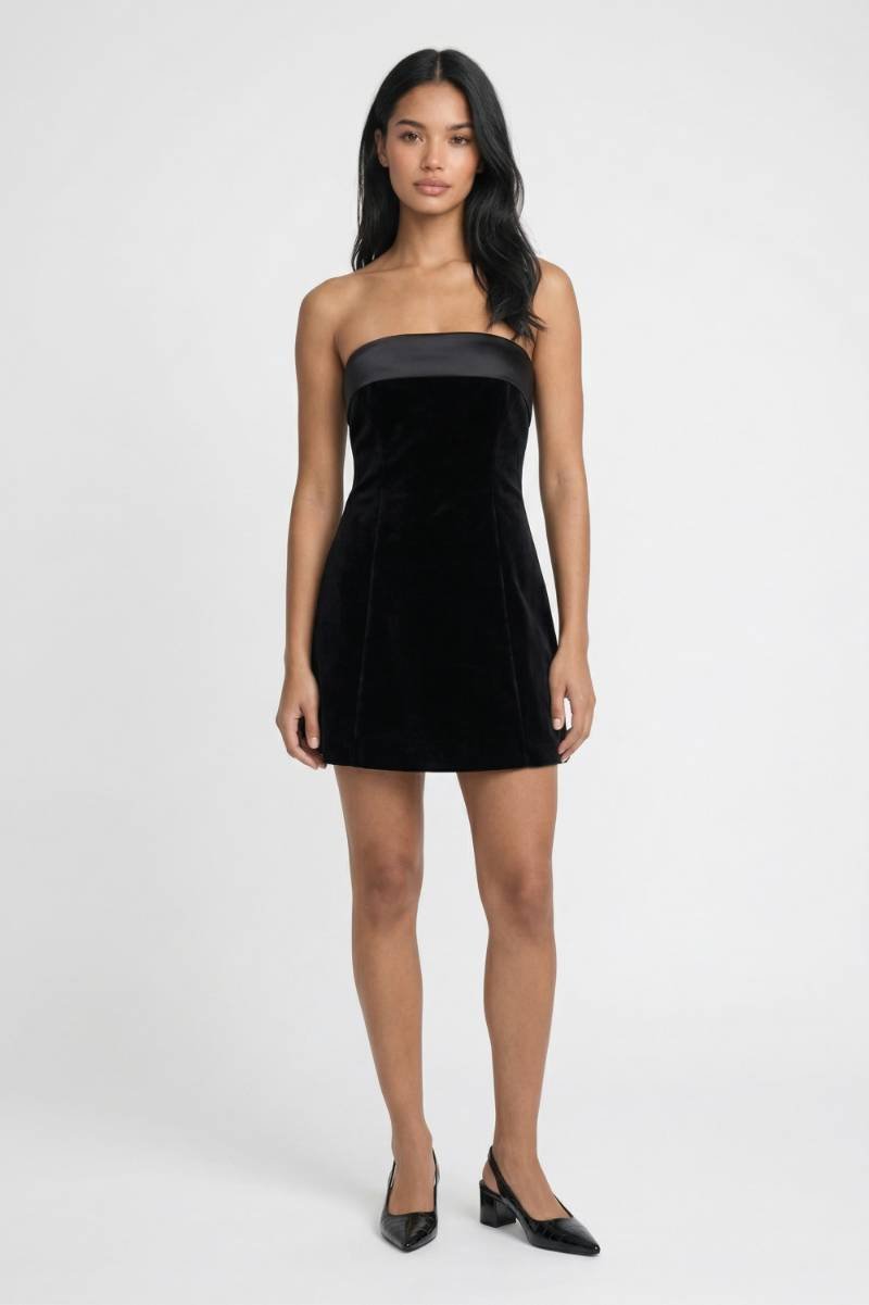 Strapless Mini Jurk Dames - Elegant | Luxe Textuur & Perfecte Pasvorm - Zwart