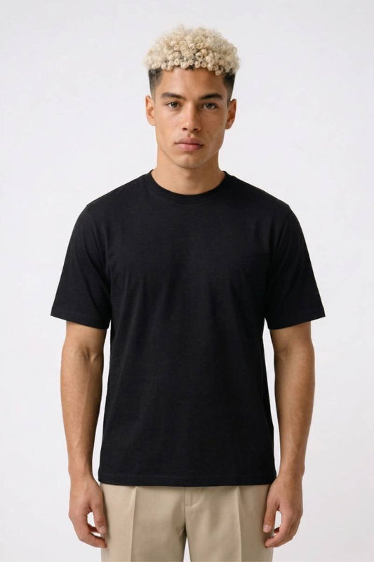 T-Shirt Heren - Casual & Ademend | Ronde Hals - Zwart