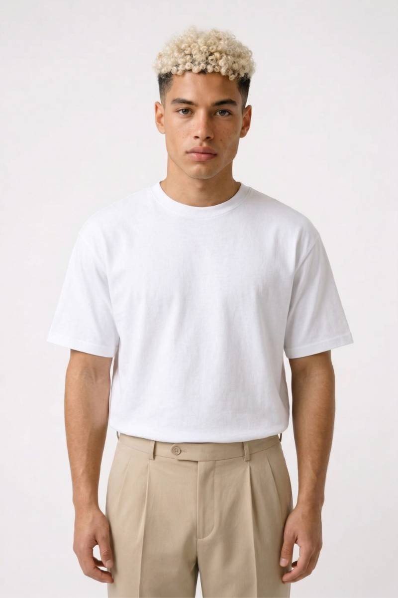 T-Shirt Heren - Casual & Ademend | Ronde Hals - Wit