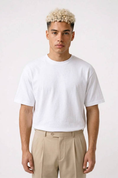 T-Shirt Heren - Casual & Ademend | Ronde Hals - Wit