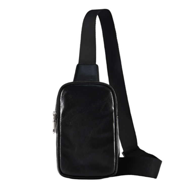Tas Heren - Licht Sling Bag met Brede Band en Rits | Veelzijdig