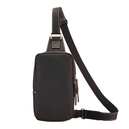 Tas Heren - Compacte Sling Bag met Dubbele Rits en Brede Band | Casual