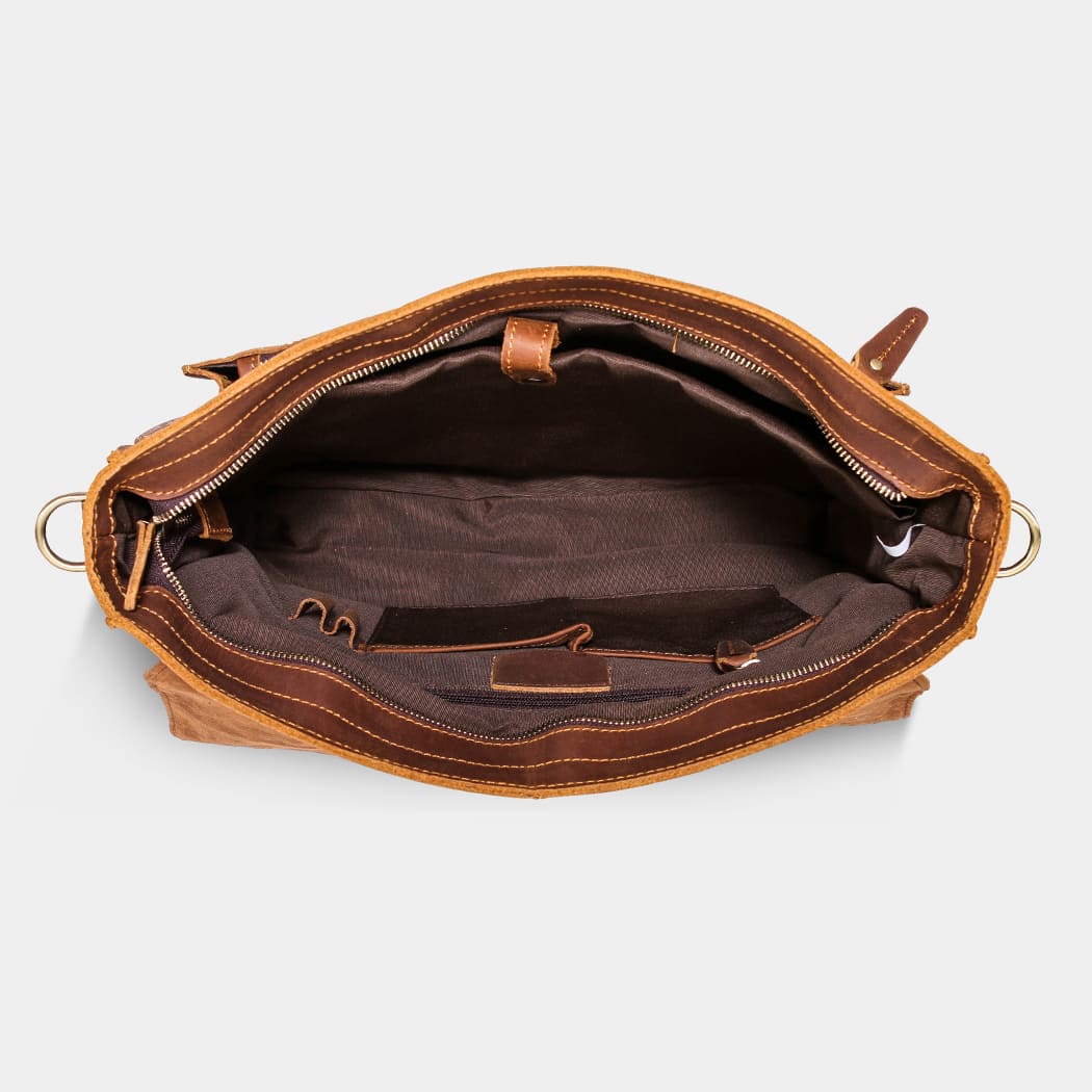 Tas Heren - Grote Aktetas met Dubbele Gesp en Brede Schouderband | Casual