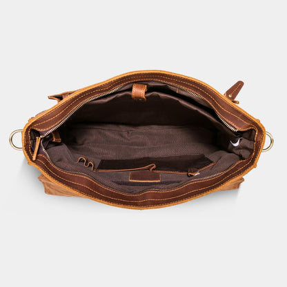 Tas Heren - Grote Aktetas met Dubbele Gesp en Brede Schouderband | Casual