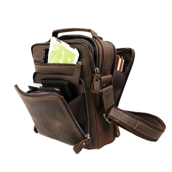 Tas Heren - Stoere Crossbody met Drie Vakken en Verstelbare Band | Casual