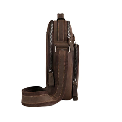 Tas Heren - Stoere Crossbody met Drie Vakken en Verstelbare Band | Casual