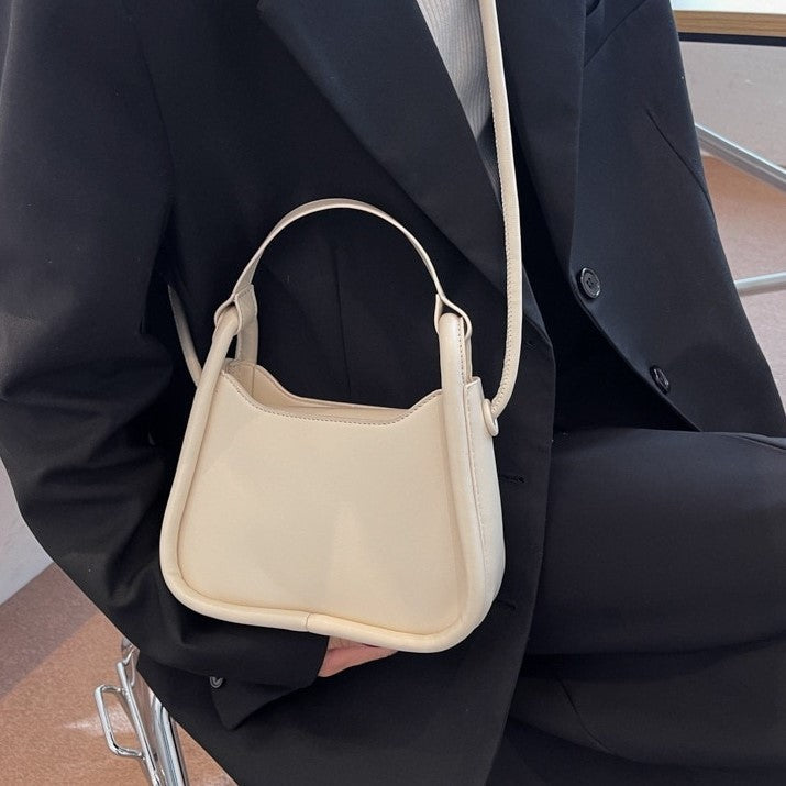 Tas Dames - Klein Halvemaanvormig Model met Knoopdetail | Casual