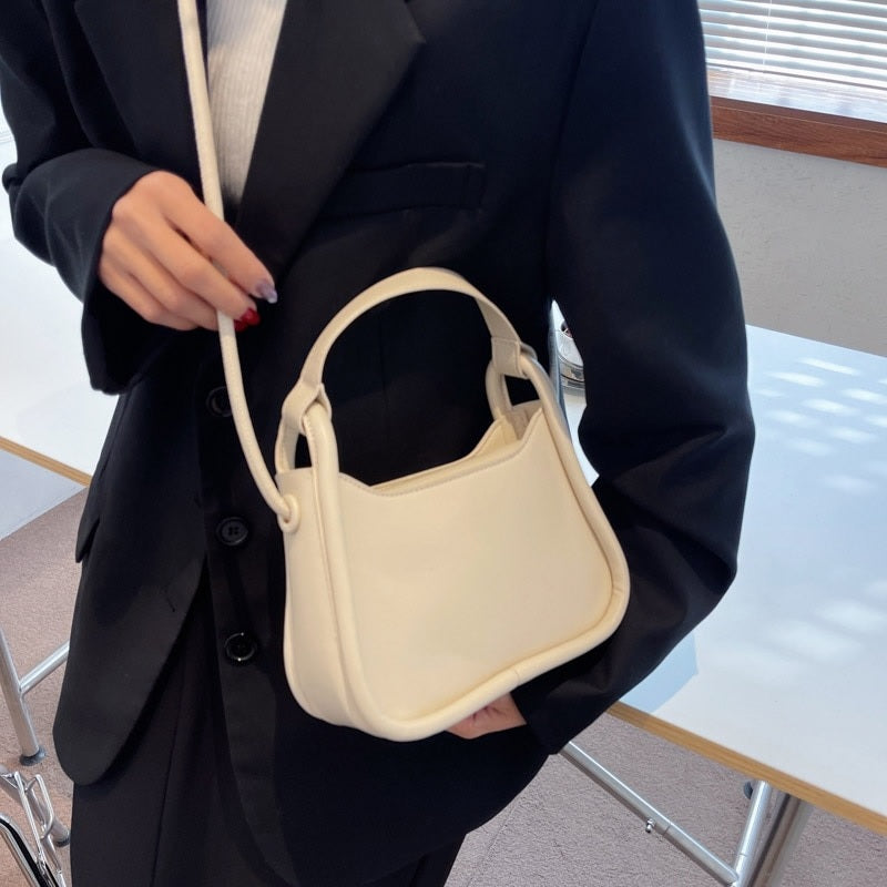 Tas Dames - Klein Halvemaanvormig Model met Knoopdetail | Casual