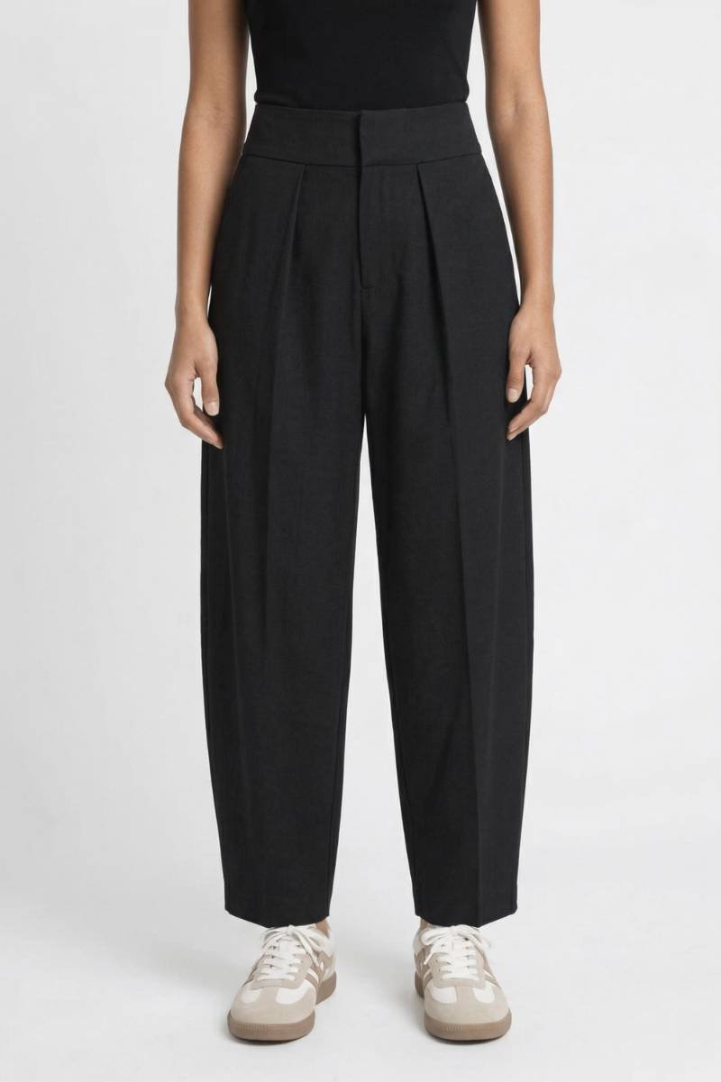Wijde Broek Dames - Hoge Taille | Elegant & Comfortabel — Zwart