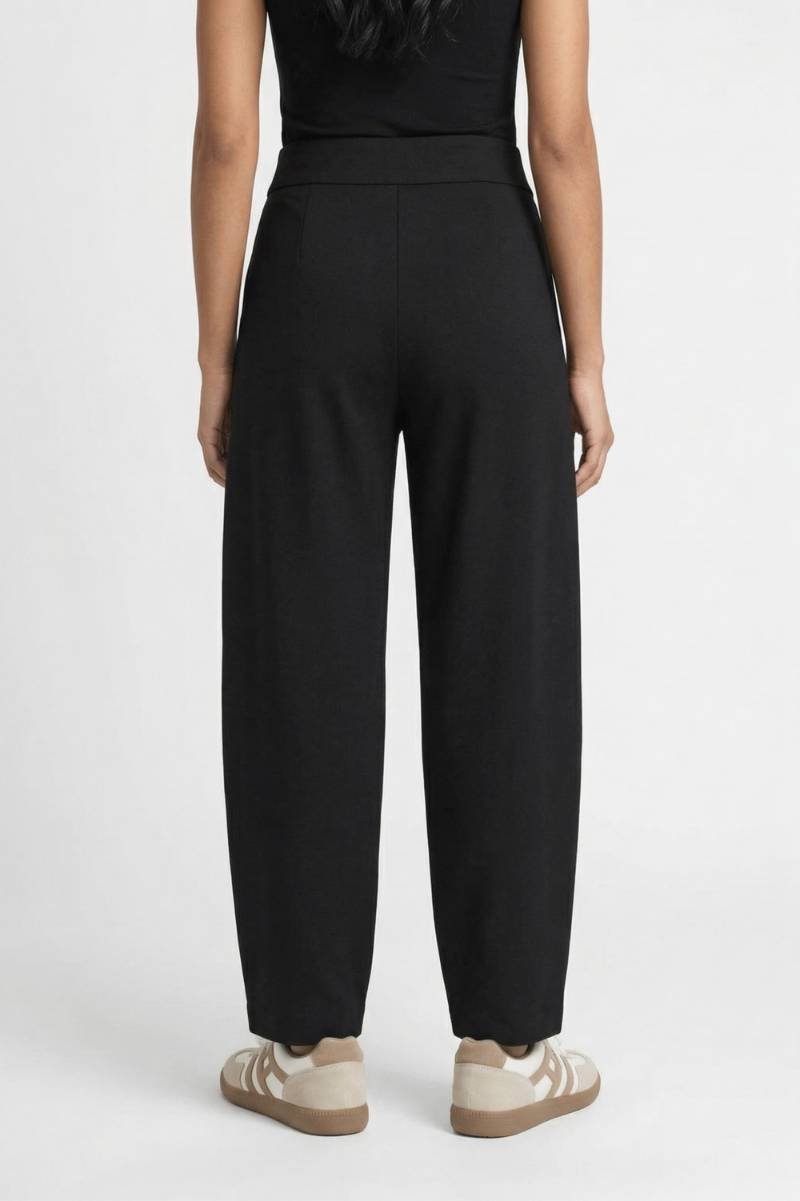 Wijde Broek Dames - Hoge Taille | Elegant & Comfortabel — Zwart