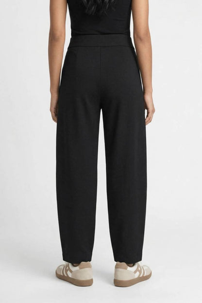Wijde Broek Dames - Hoge Taille | Elegant & Comfortabel — Zwart