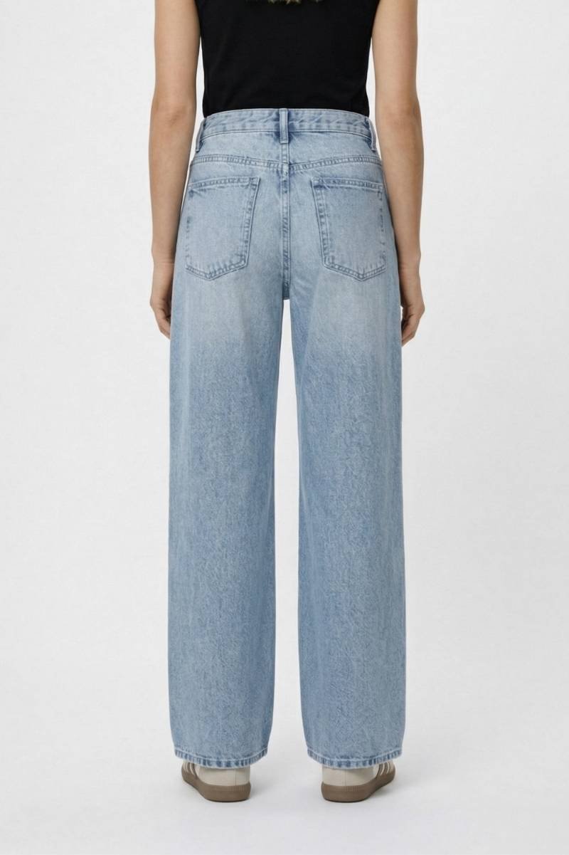 Wijde Jeans Dames - Vintage & Relaxed | High Waist Pasvorm — Lichtblauw