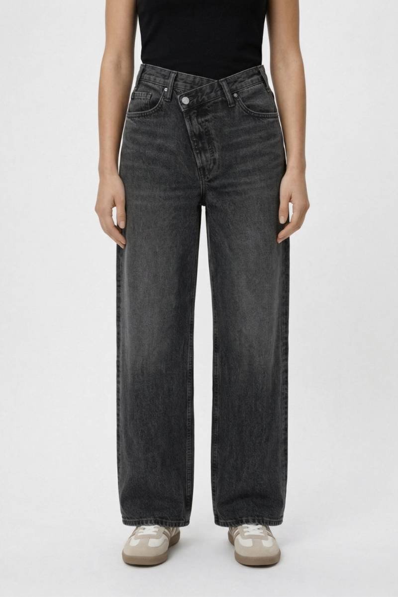 Wijde Jeans Dames - Vintage & Relaxed | High Waist Pasvorm — Donkergrijs