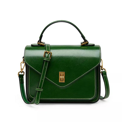 Tas Dames - Vintage Envelop Flap met Gouden Draaislot en Topgreep | Chic